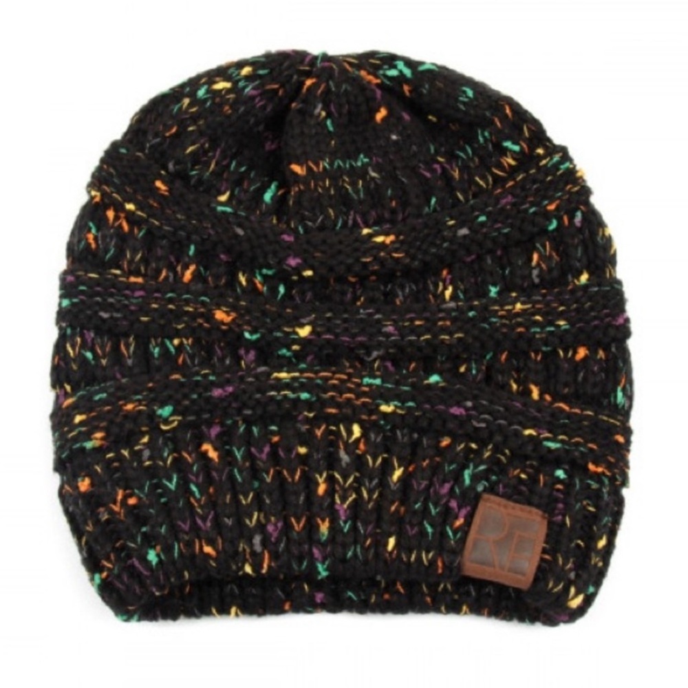 BLACK | Confetti beanie